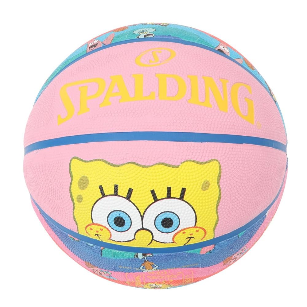 SPALDING SpongeBob SquarePants Character Rubber, Size 5, 85-043J, Basketball, Outdoor Use, Collaboration