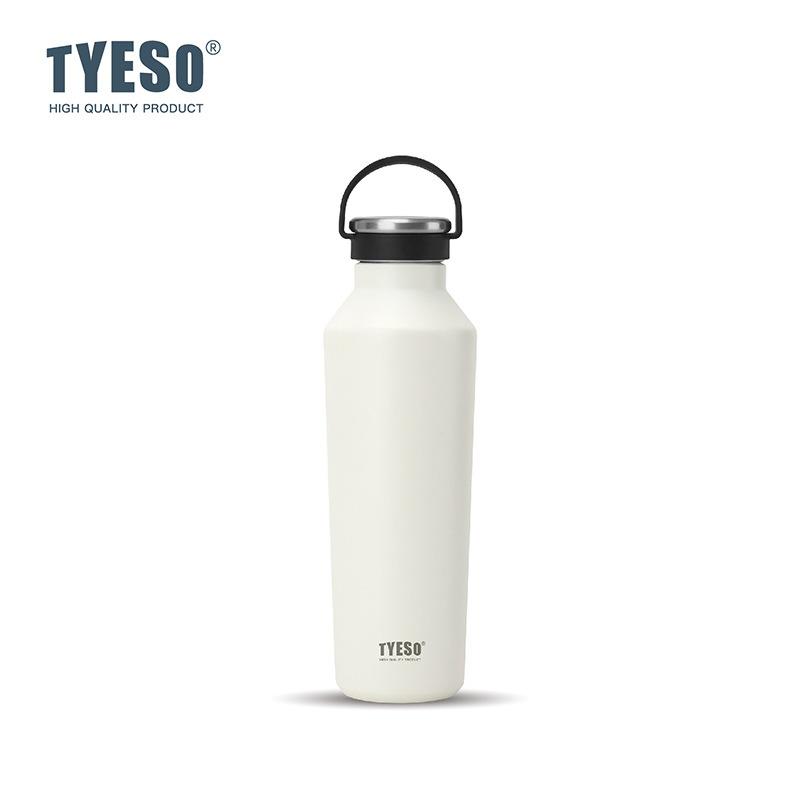 Tyeso Stainless Steel Vacuum Insulated Water Bottle Portable Durable  Leak-Proof for Outdoor Sports Matte Finish Carry Handle
