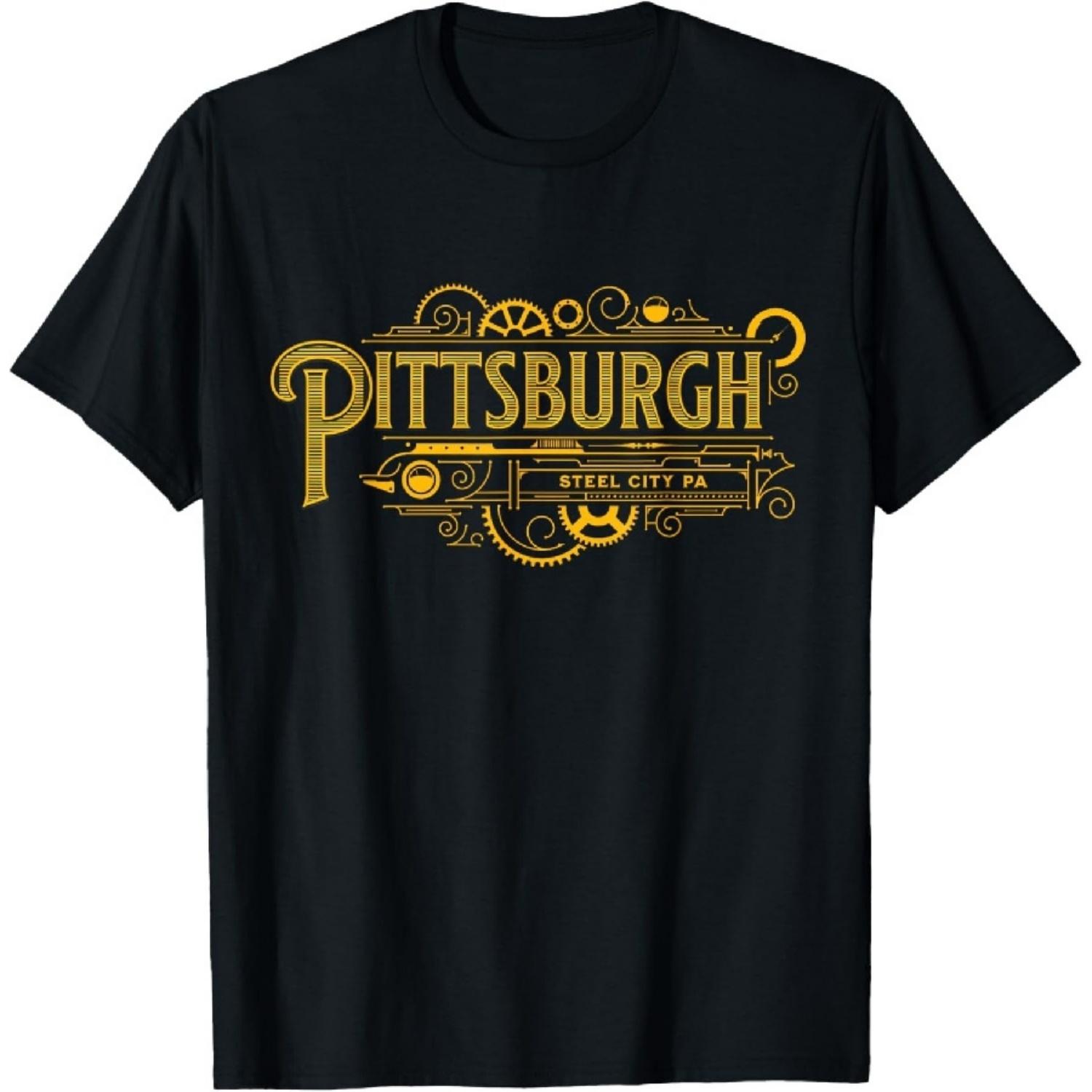 

Pittsburgh Pennsylvania Steel City 412 Home Vintage T-Shirt XXXXXL чорний