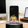 Sun Moon Phone Case For Samsung S25,S24,S21,S22,S23,S30,Ultra,S20,Plus,Fe,Soft Silicone Black Cover