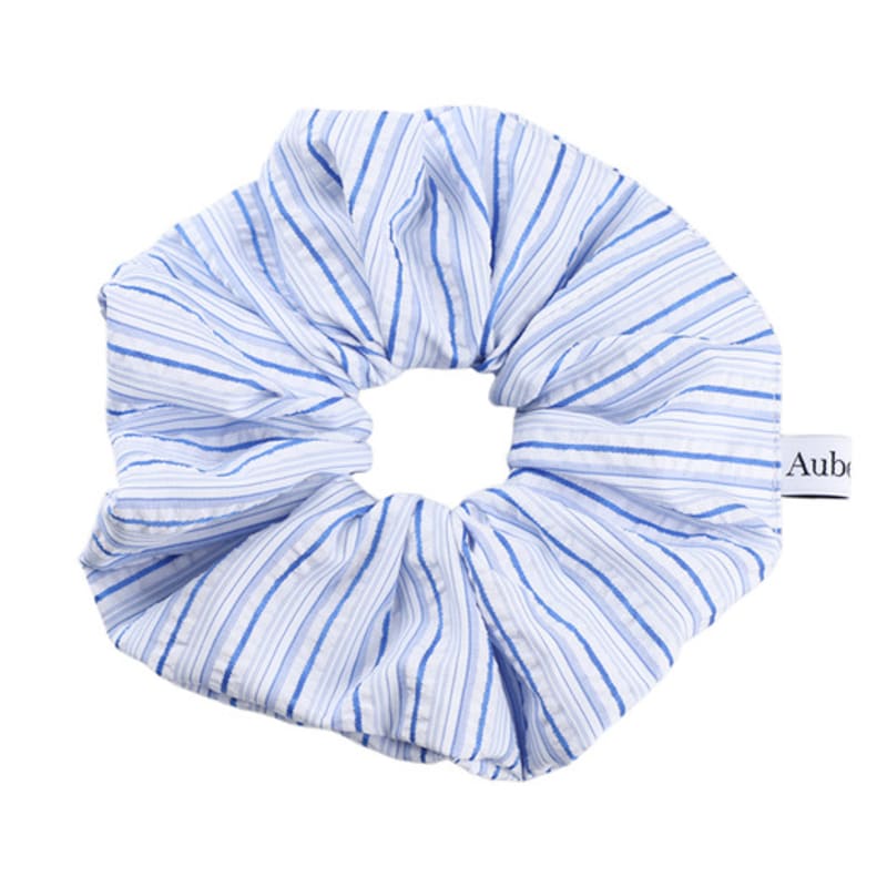 Aube Nuit Ajure Stripe Scrunchie Blue L