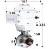 19-108mm Pipe 1.5" 2" -4" Tri Clamp 304 316L Stainless Steel Sanitary Butterfly Valve With Electric actuator For Home Brew