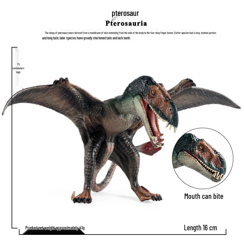 Dinosaur Model Figurines: Kids Jurassic Animal Ornaments - Pterodactyl & Ancient Pterosaur
