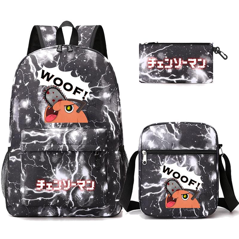 3 Teile/satz Anime Gedruckt Rucksack Sharingan Jugendliche Große Kapazität Cartoon Student Schul Mädchen Zurück Zu Schule Tasche