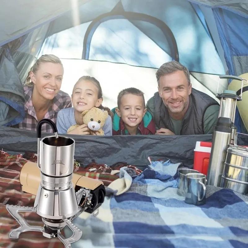 Camping Moka Pot Espresso Maker Coffee Distiller Maker Stainless Steel Moka Pot Coffee Maker for Outdoor Camping Accessories