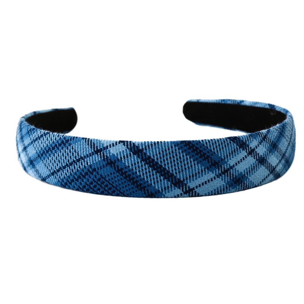 Checkered Wide Headband Adjustable Hair Styling Accessory For Women Girl Comfortable Daily Use All Matching Headpiece