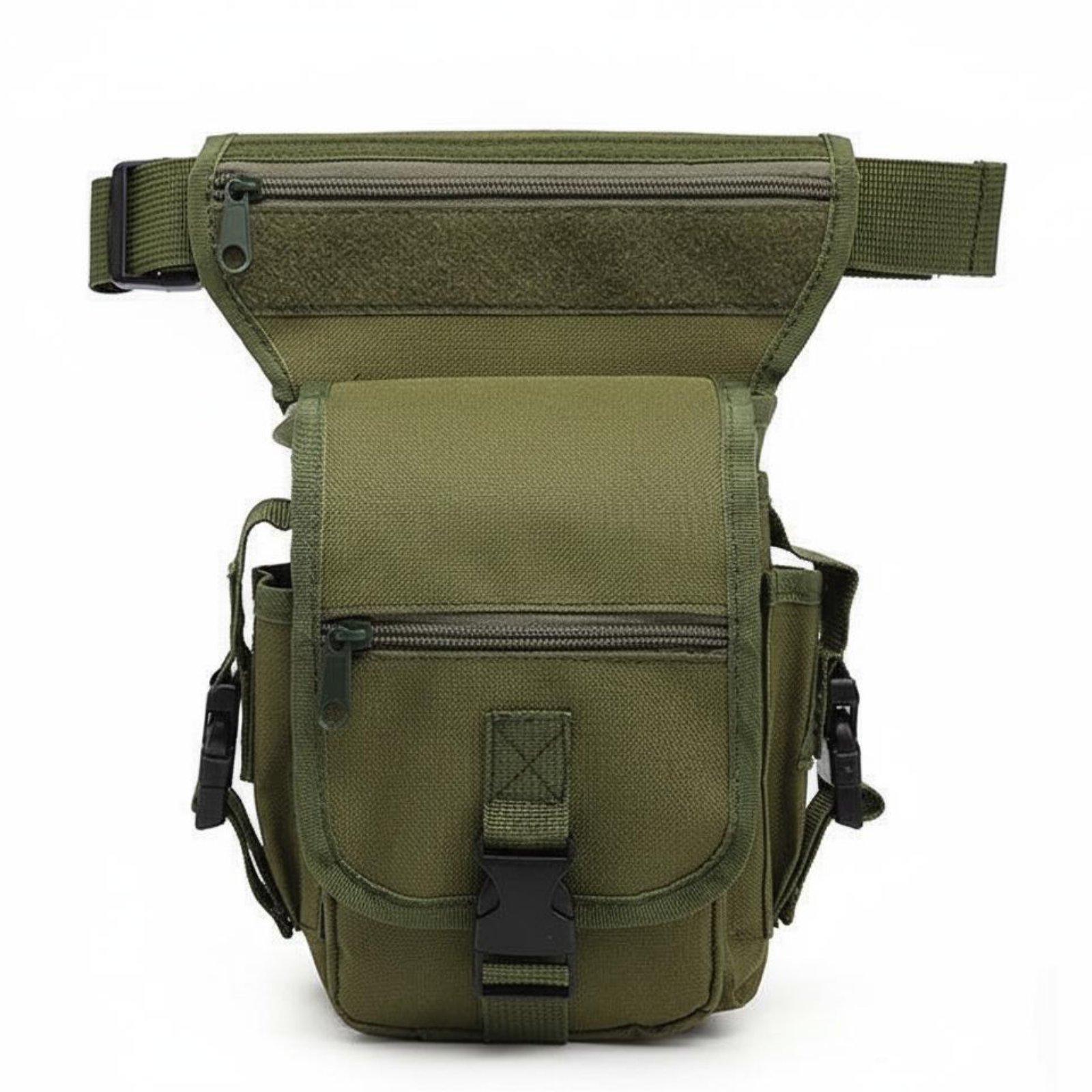 Drop Leg Bag Verstelbare Riemen Dij Rig Pack Dij Pak Duurzaam Motorfiets Been Pouch Lichtgewicht Voor Kamperen legergroene kleur