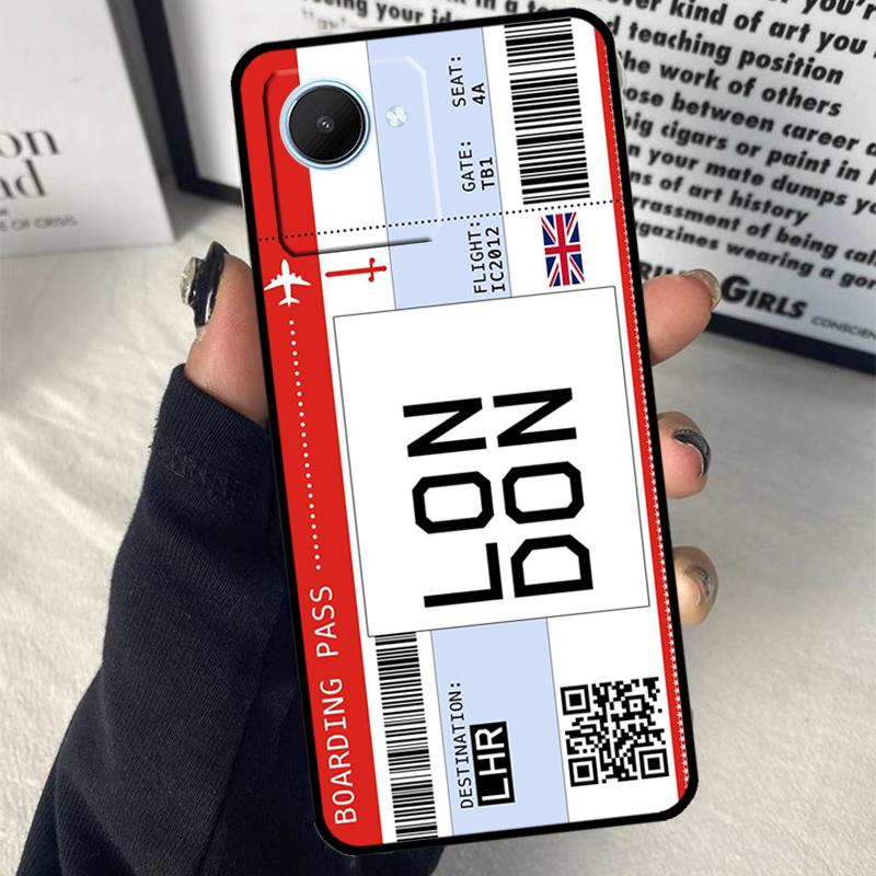 Boarding Pass Ticket For Realme 15 14 10 11 12 13 Pro Plus C65 C67 C71 C63 C61 C55 C51 C53 C75 GT6 GT7 Pro Case