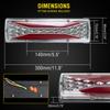 2PC Trailer Tail Light 41LED Brake Running Turn Signal Reverse Light IP65 Waterproof 12V Truck Trailer Caravan Van RV UTV Camper