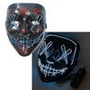 Purge Mask Scary Halloween Light Up Glowing Mask Gift For Kids Adults Festival Party