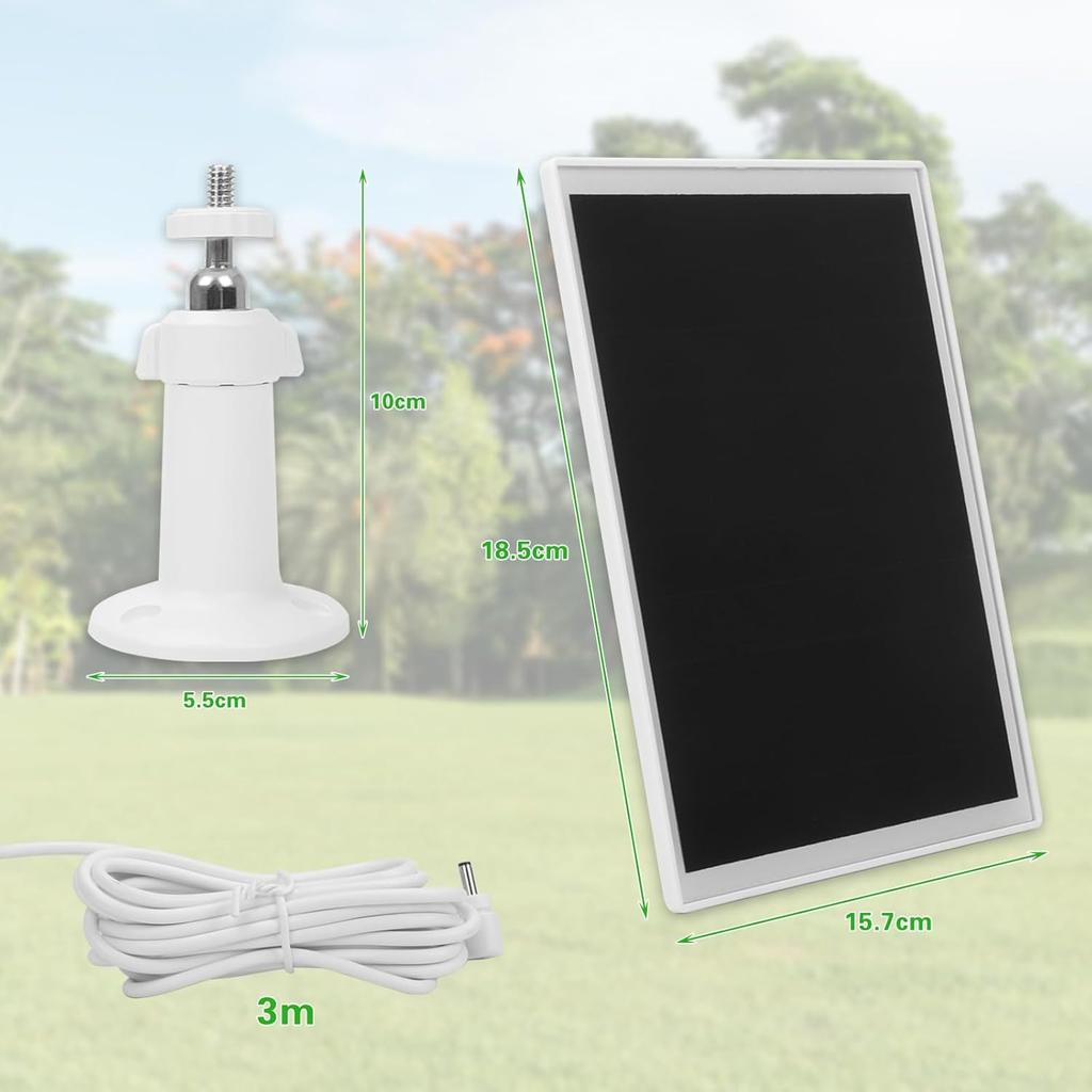 6W Solar Panel for Ring Camera, Adjustable Solar Panel Compatible with Ring Spotlight Cam Plus/Pro and Cam Battery, IP65 Waterproof Solar Charger