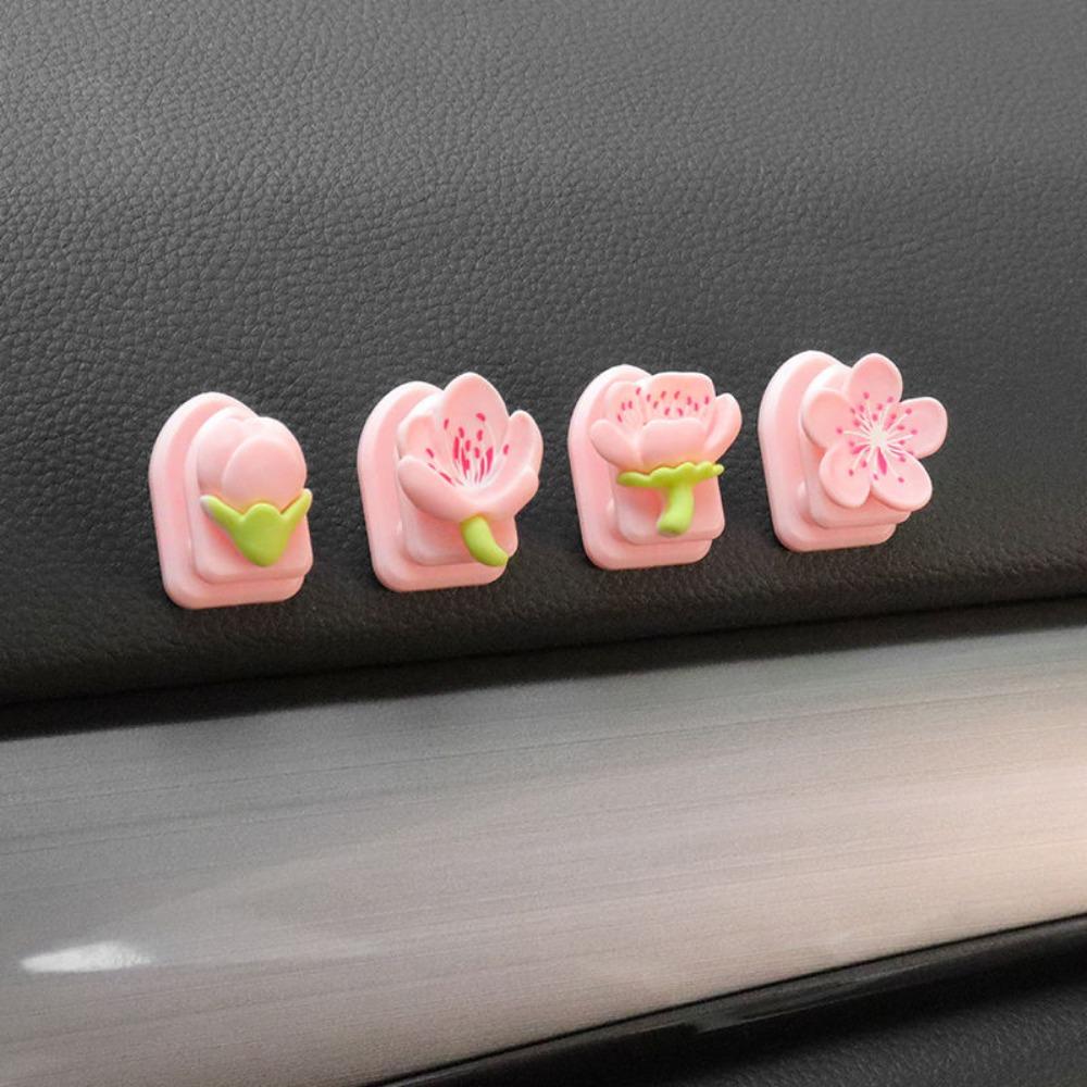 Paste Style Flower Car Small Hook Multifunctional Car Hanging Hook  Car Decorations