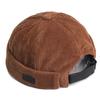 Adjustable Brimless Cap Soft Corduroy Breathable Streetwear Hip Hop Hat Adjustable Back Strap Beanie Hat Daily Casual Wear