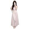 New French temperament pink sleeveless suspender dress, generous and decent in summer, beautiful waist dress