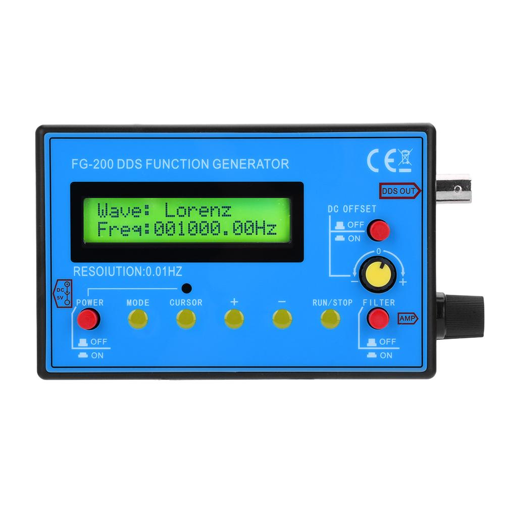FG-200 DDS Signal Generator 0.01Hz–500kHz Frequency Signal Source Module Sine Wave + Square Wave + Sawtooth Wave + Triangle Wave
