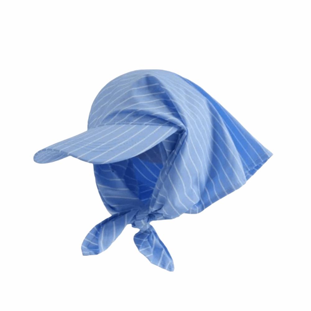 Lovely Striped Headscarf Caps Sun Protection UV Protection Sun Hat Breathable Quick Drying Summer Caps Women Caps синий