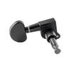 Musiclily Pro Gitarre Schwarz 3+3 Mechaniken, Halbmond-Knöpfe,