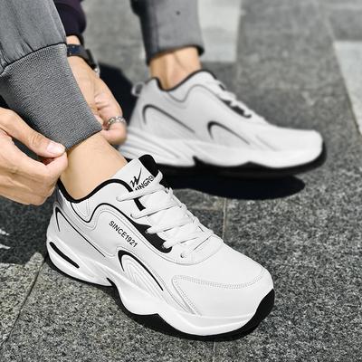 Outdoor Walking Soft Soled Casual Sports Shoes Fashion Designer Leather Running Height Increasing Waterproof Men's Style