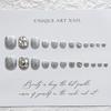 J72 Silver Diamond Toenail Art Gel Stickers - Flashy Handmade Wearable Fake Toenail Patches