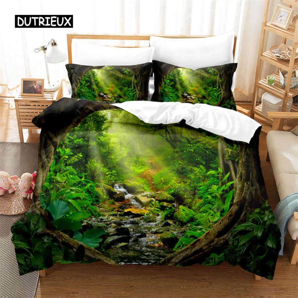 Dense Forest Bedding Set Duvet Cover Set 3d Bedding Digital Printing Bed Linen Queen Size Bedding Set Fashion Design