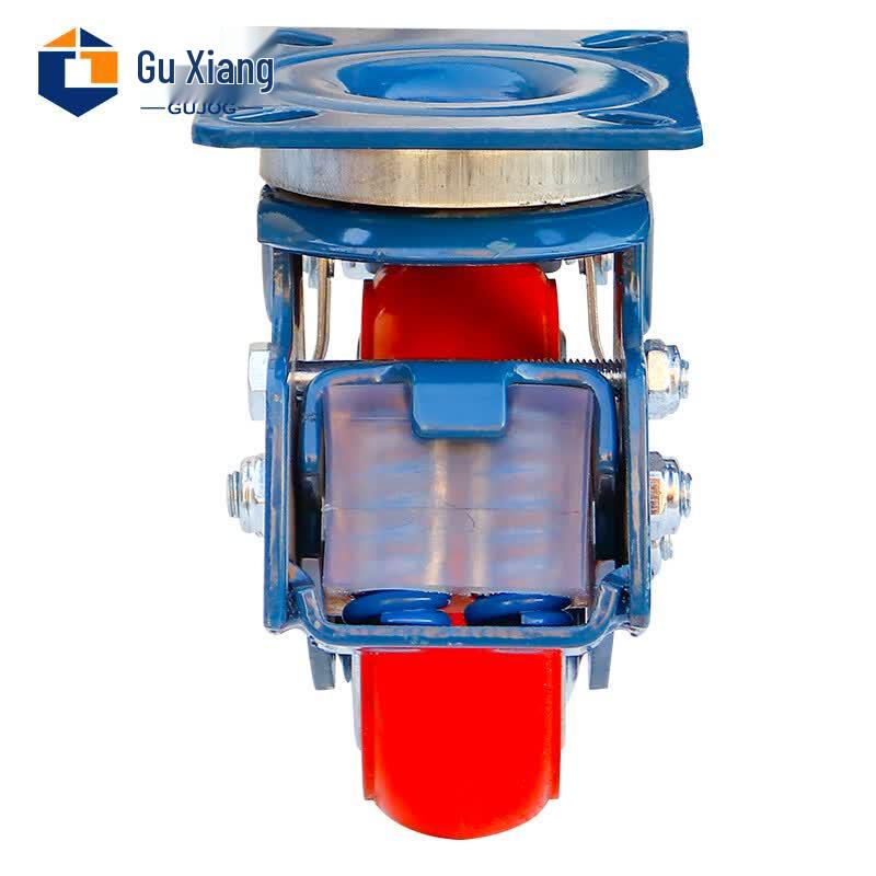Guxiang 6-inch Spring Shock-Absorbing Polyurethane Swivel Caster Wheel