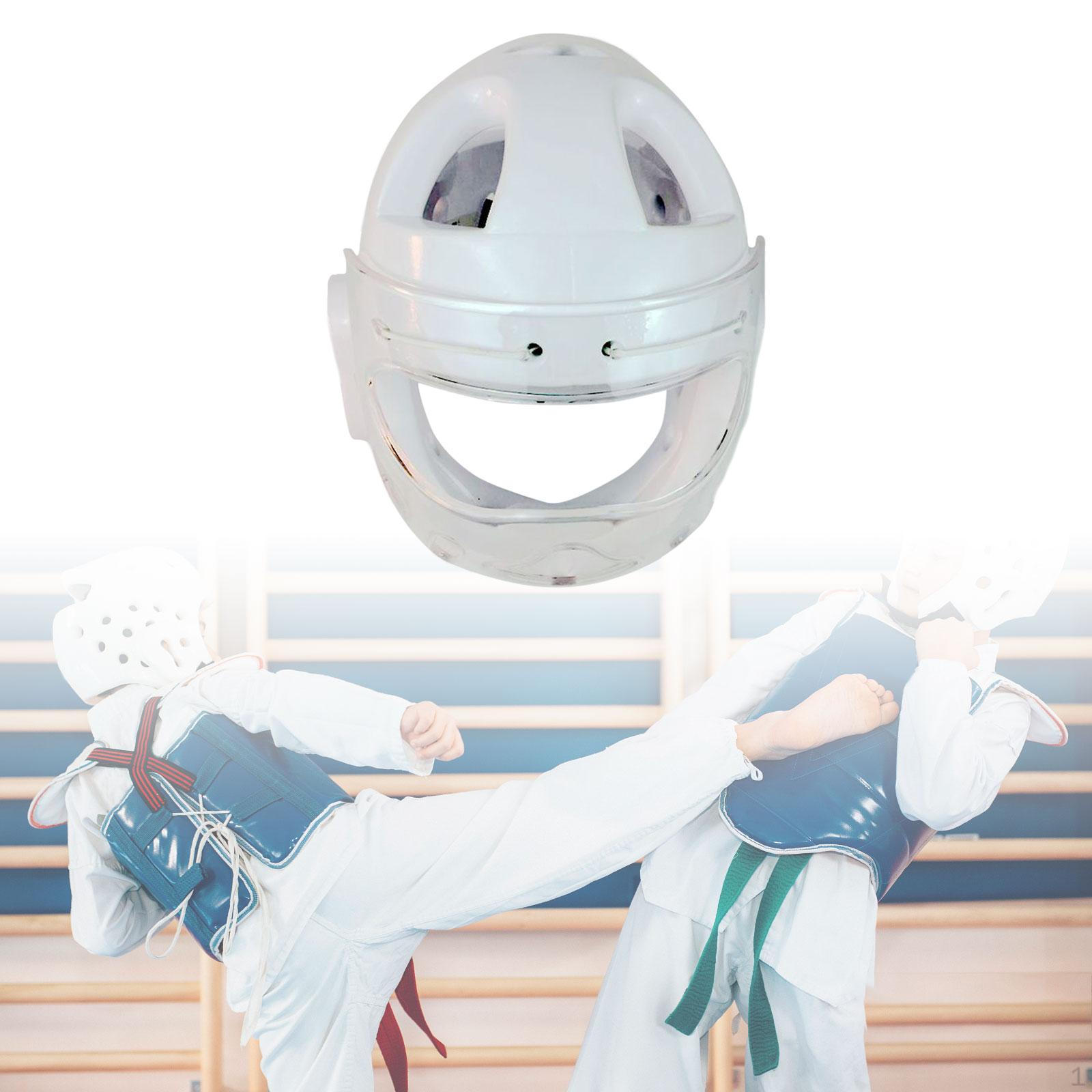 

Каратэ головной убор защита головы легкий полный охват бокс с защитой лица для White S