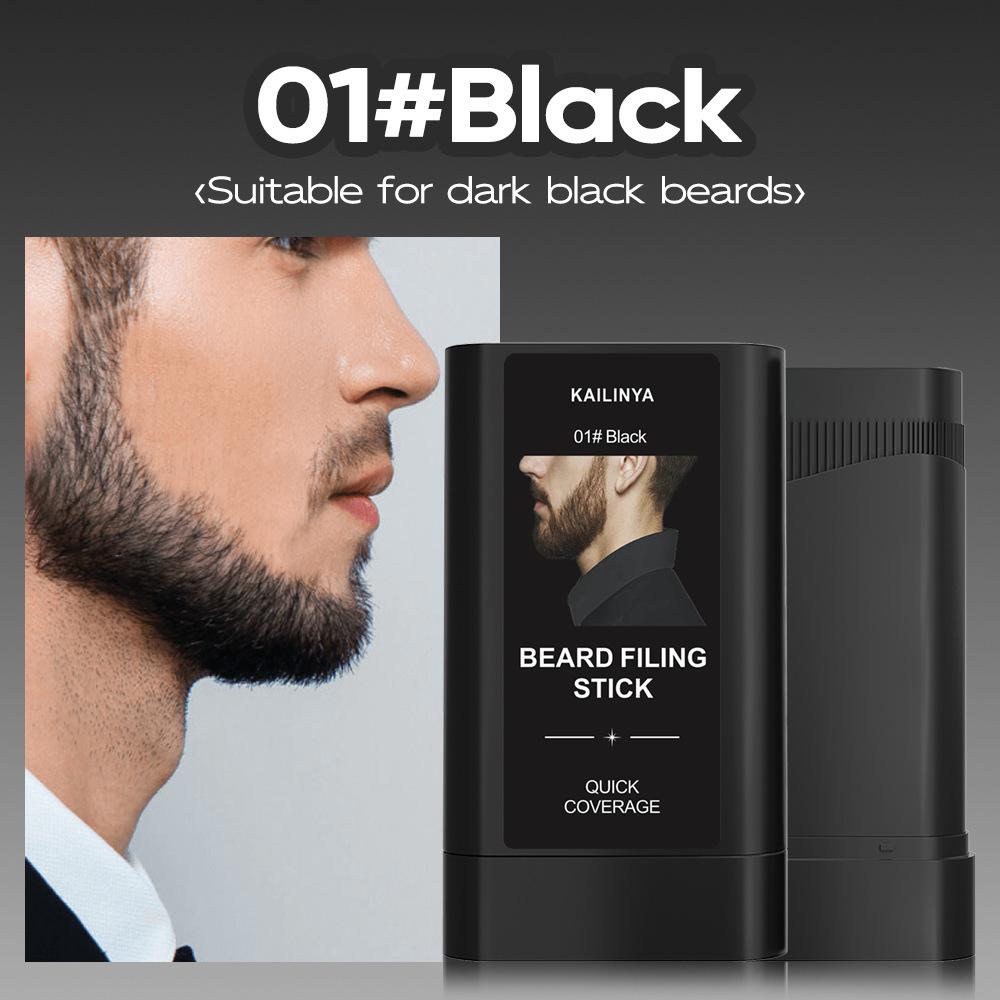 Herren 2-in-1 Bartstift mit Bürste: Farbe Auffüllen & Verdicken, Natürliches Nachbessern, Wasser- & Schweißfest, Tragbar. 20g