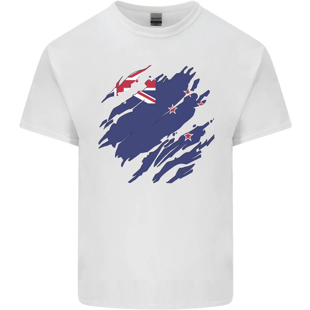 Torn New Zealand Flag Zealander Kiwi Day Unisexs Light Cotton TShirt