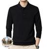 Men's Wool-Blend Cardigan: Solid Color Turn-Down Collar Knitted Sweater