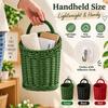 Imitation Rattan Woven Fruit Basket Wall Mounted Wall Basket Decor  Camping
