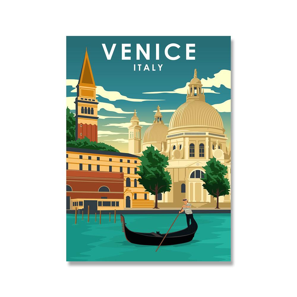 Venice Berlin Houston Travel Canvas Painting Sydney Wall Art Nordic Posters and Prints Wall Pictures for Living Room Decor