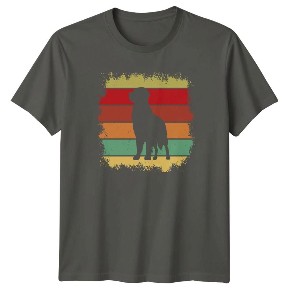 Retro Vintage Dog Silhouette Sunset TShirt Dog Lover Pets Gift For Him And Her S