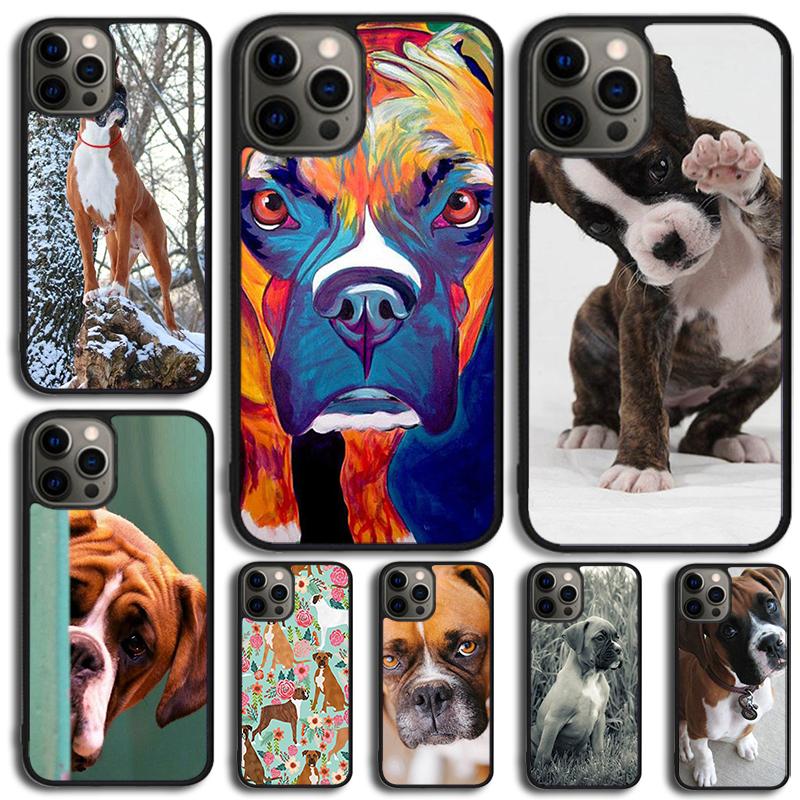 Boxer Dog Cute Funny Phone Case For iPhone 17 Air 15 16e 14 13 Pro Max Coque 12 11 Pro Max PLUS cover