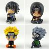 9cm Naruto Anime Figure Naruto/Kakashi /Sasuke/ItachiAction Figure Kawaii Q Version Figurine Car Decoration  Model Xmas Toy Gift