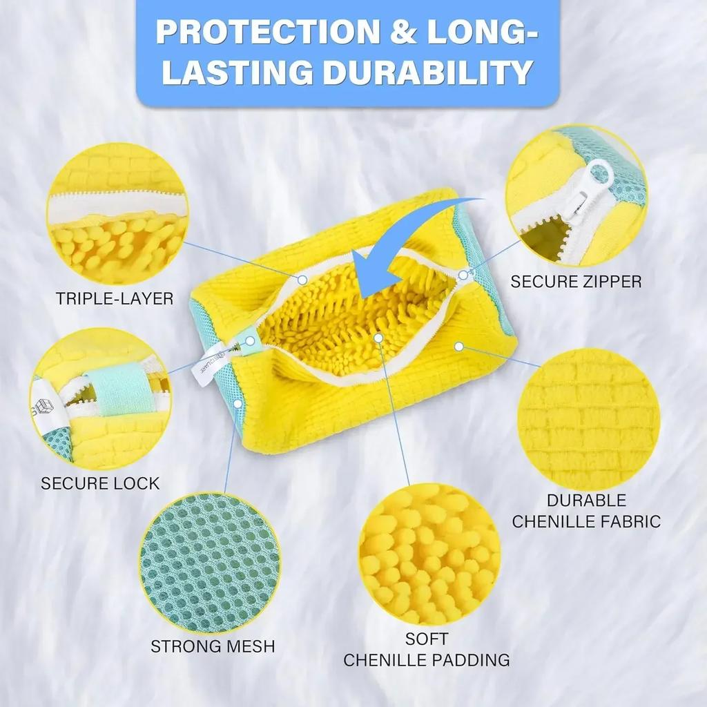 1/2PCS Washing Shoes Bag Cotton Laundry Fluffy Fibers Easily Remove Dirt Washing Bags Anti-Deformation Shoes Clothes Organizer