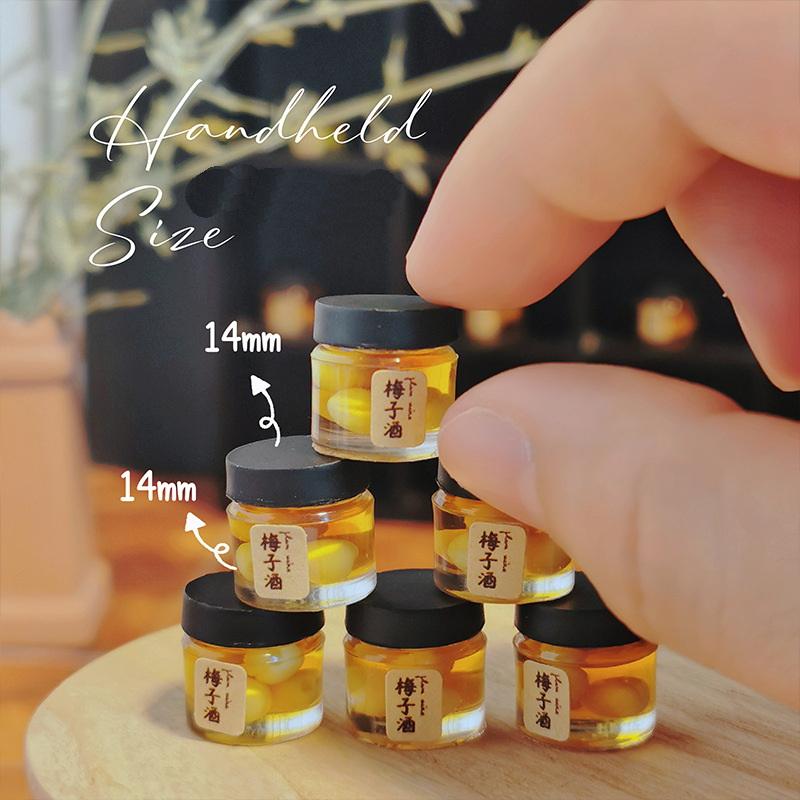 1 Piece Doll Kitchen Diy Accessories 1/12 Scale Miniature Dollhouse Fruit Wine Bottle Pretend Play Food Toy