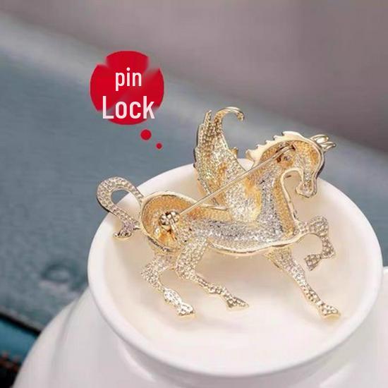 Luxury Diamond Brooch Men's Lapel Pin Set - Gift Box for Leader, Customer, or Boyfriend Suit Accessories.