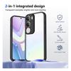 KEYSION Transparent Phone Case for VIVO Y31 5G Soft Silicone+PC Clear Shockproof Phone Back Cover for VIVO Y31 5G