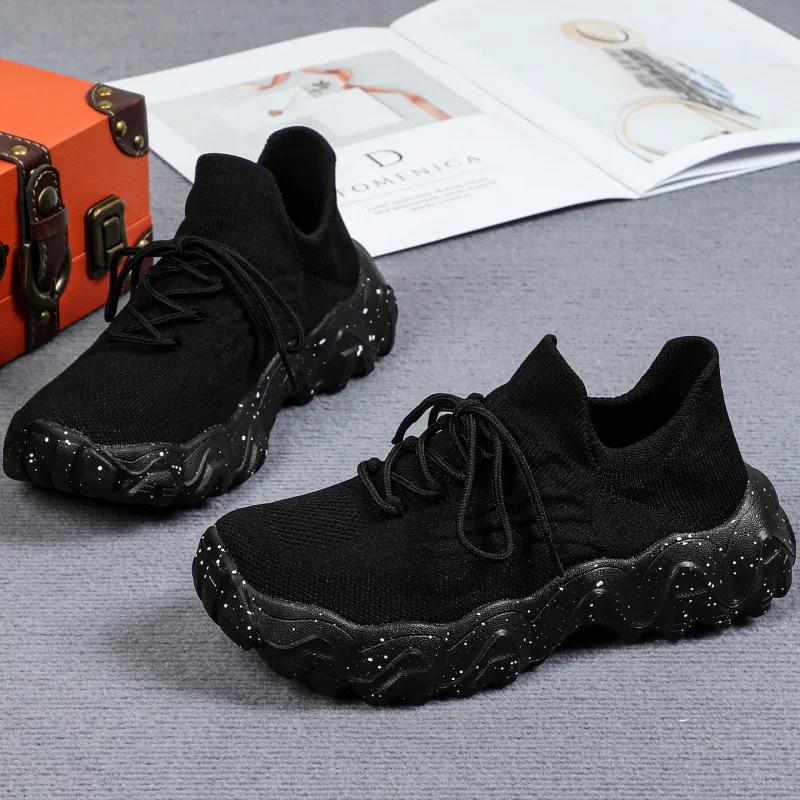 

Fashion Chunky Sneakers with Sock Design Women s Athletic Running Shoes Breathable Mesh Slip on Ruibao Lightweight Couples Casual Shoes 44