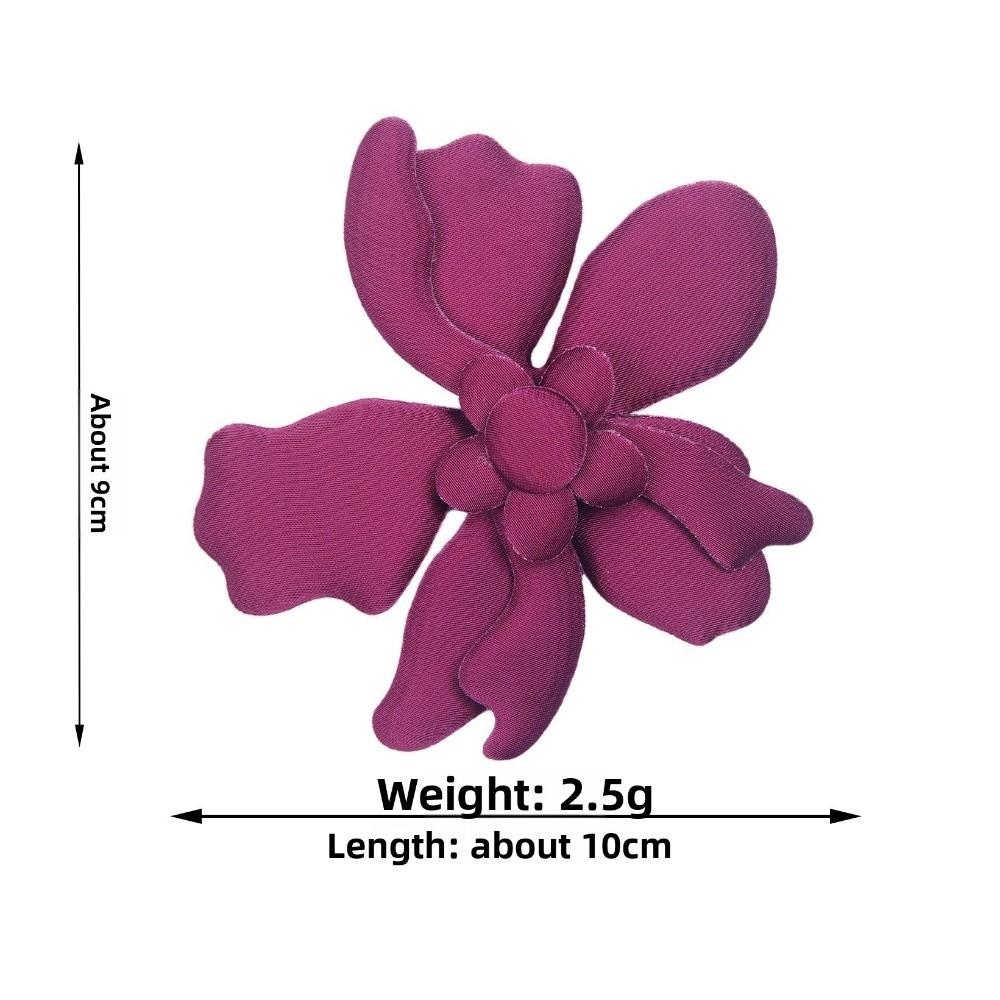 5pcs Silk Lily Artificial Flowers 3D Embroidered Denim Simulated Lily Fake Flower Flower Brooch DIY Handmade Accessories