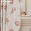 1 Peça Cortinas Cor Creme 90% Blackout Cortinas Estampadas de Sorvete de Desenho Animado para Quarto Sala de Estar Janela de Varanda para Decoração de Casa
