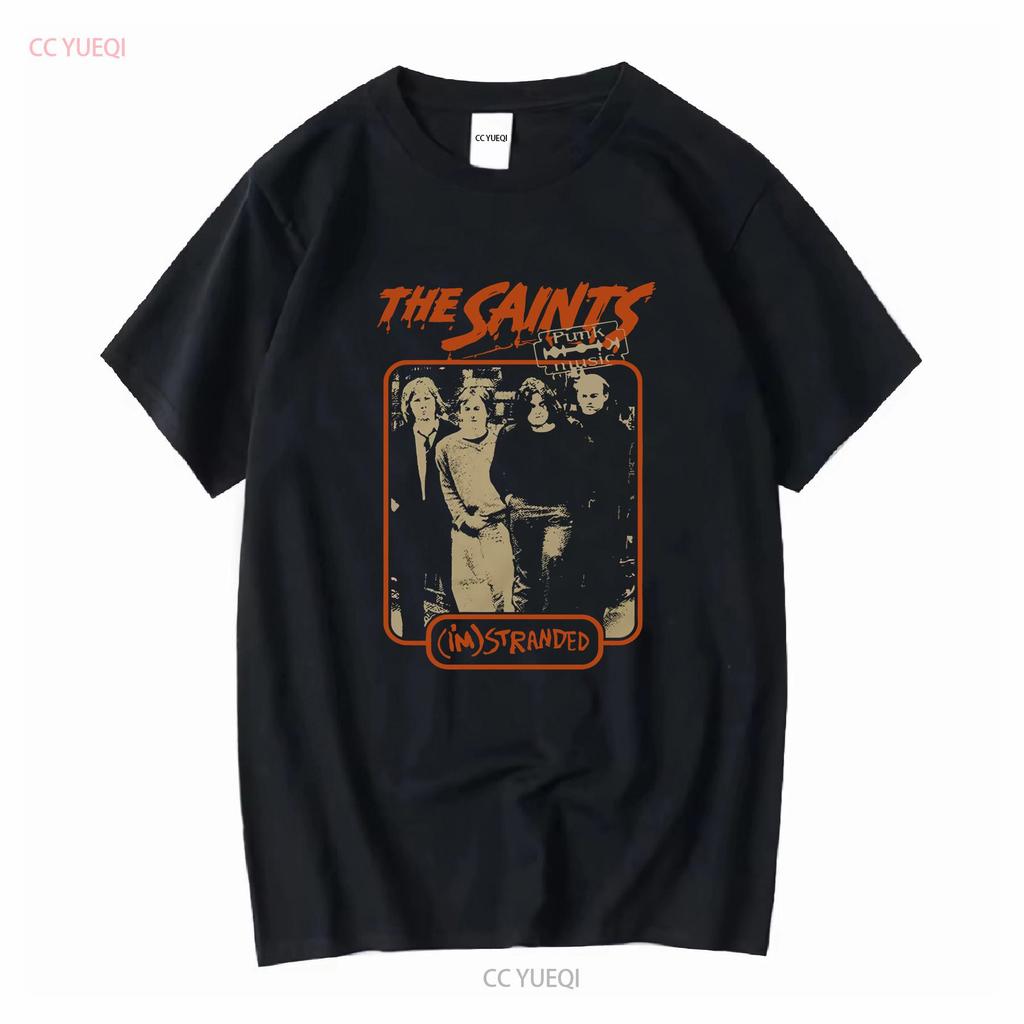 The Saints Im Stranded Sizing T Shirt Vintage Washed Fashion Comfortable Slightly Top For Everyday Wear Unisex Casual Graphic