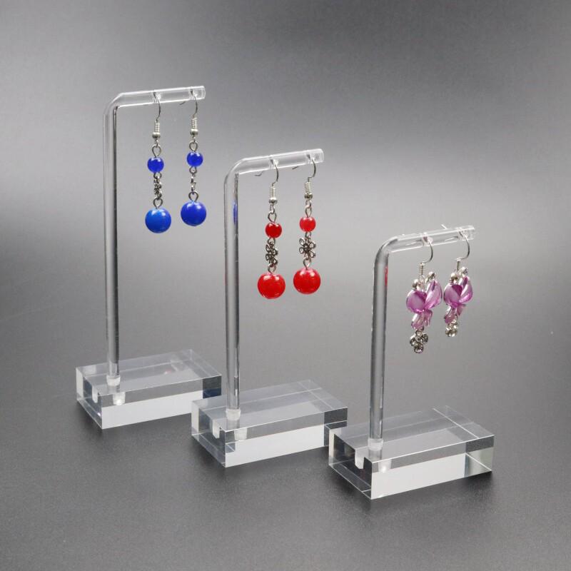 Acrylic Earring Holder Stand - Simple Display for Studs, Dangles, and Jade Jewelry Accessories