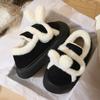 Winter bag and cotton slippers, fashionable versatile non-slip thick-soled velvet warm snow boots, couple cotton shoes