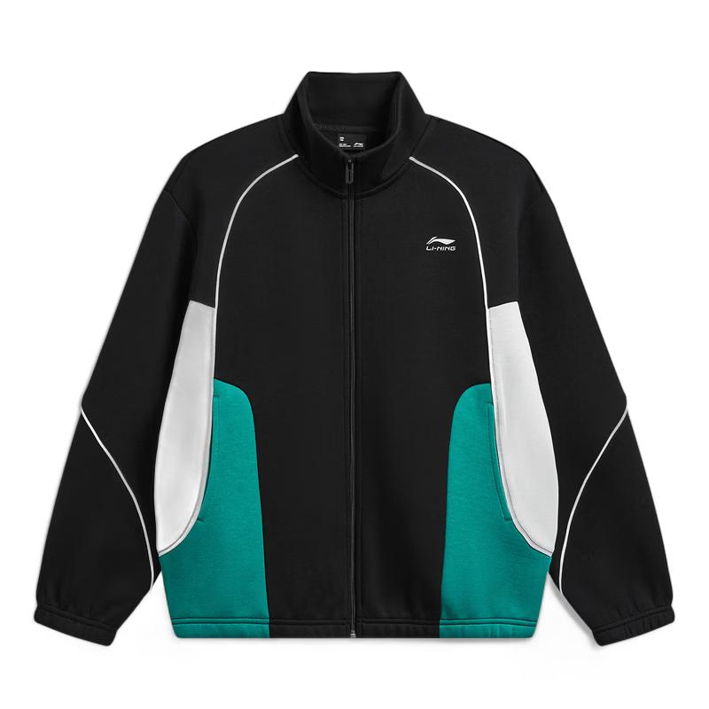 Li-Ning Unisex 2026 Trend Loose Fit Round Neck Cardigan Sweatshirt XS