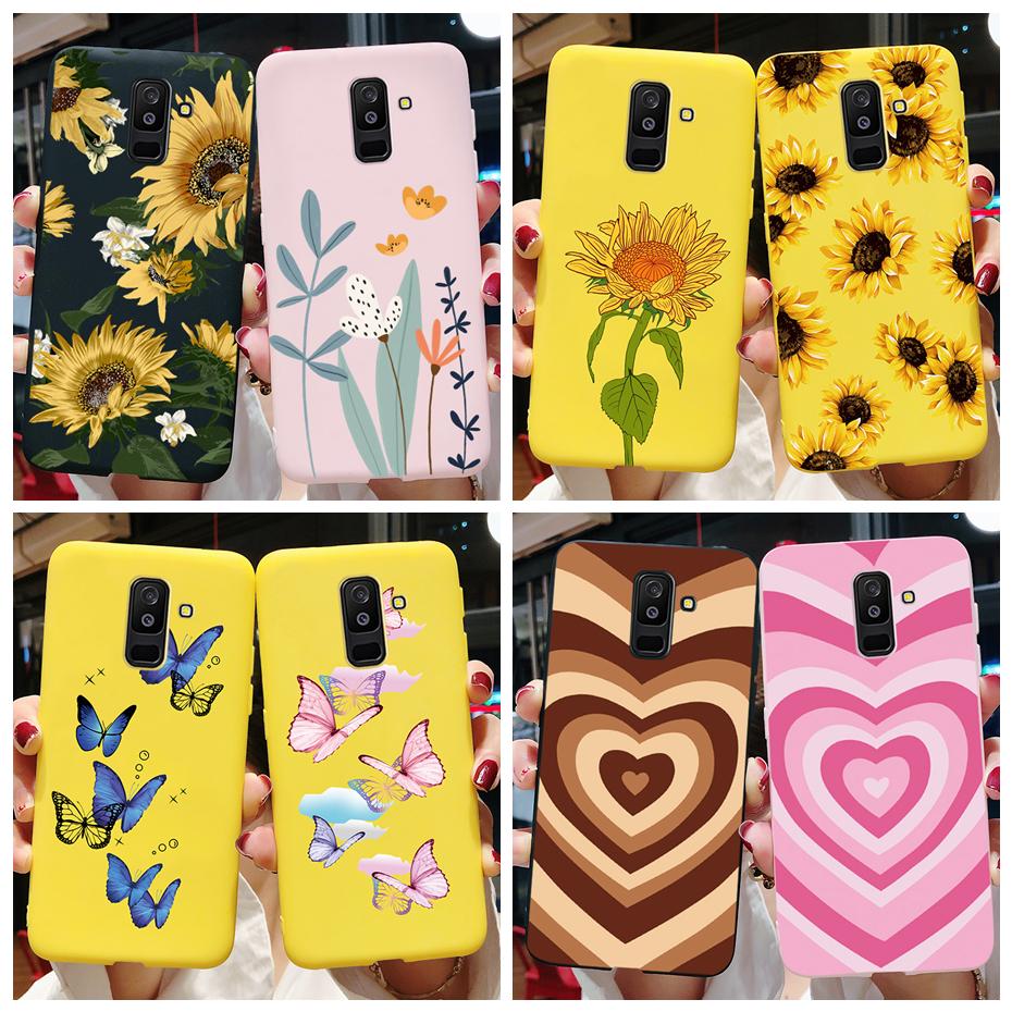 Daisy Flower Phone Case For Samsung Galaxy A6 Plus A6+ 2018 A605F Case Cover Cute Silicone Funda For Samsung A6 2018 A600F Case