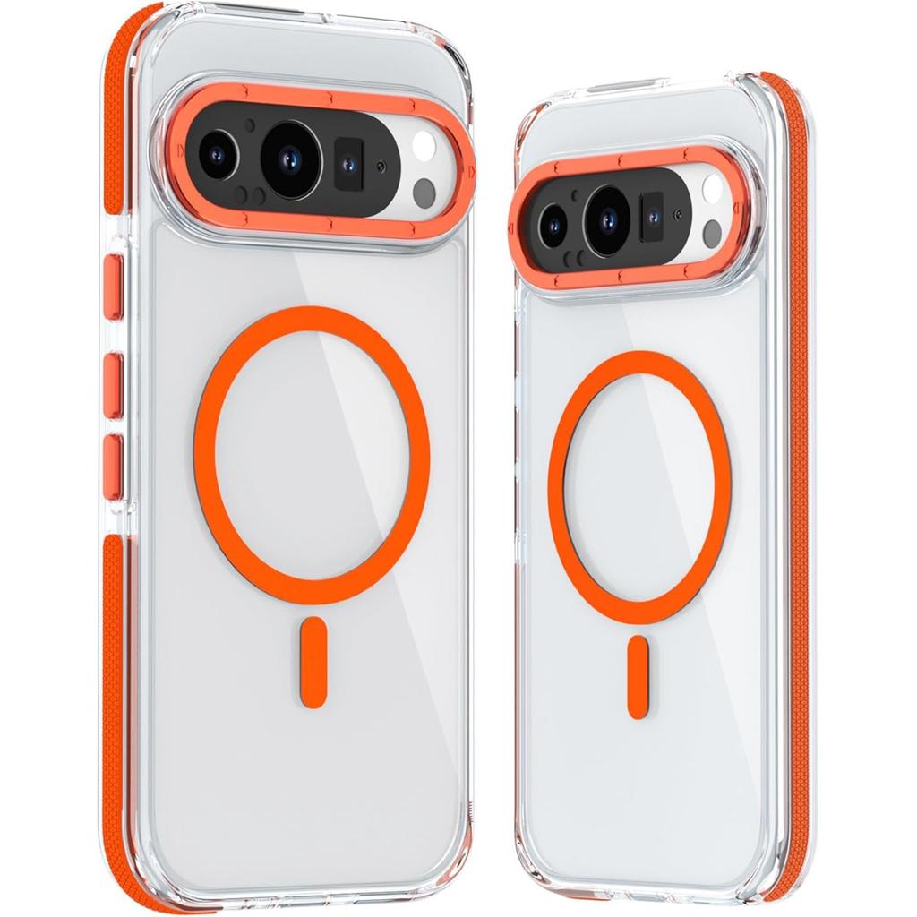 Dotyczy Google Pixel11ProXL magnetyczne etui na telefon komórkowy Google10 dwukolorowe przezroczyste poduszka powietrzna odporne na upadki twarde