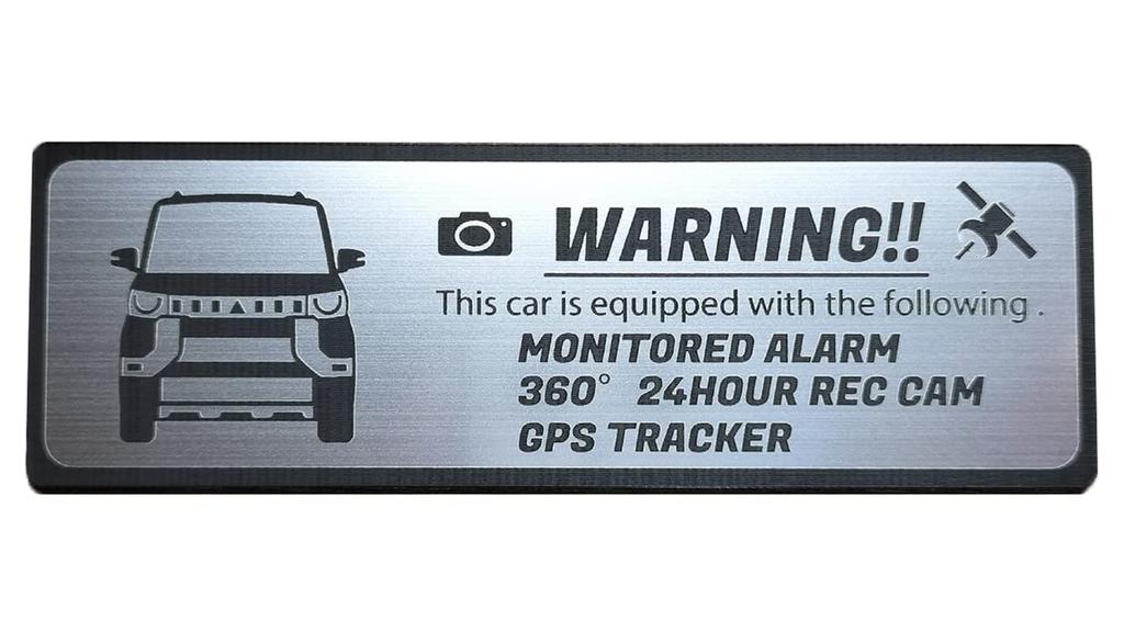 [Honami Works] New DELICA mini security emblem 24-hour surveillance dashcam GPS tracker sticker