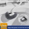 Wall-Mounted Long-Handle Toilet Scrubber with Bristles for Thorough Cleaning