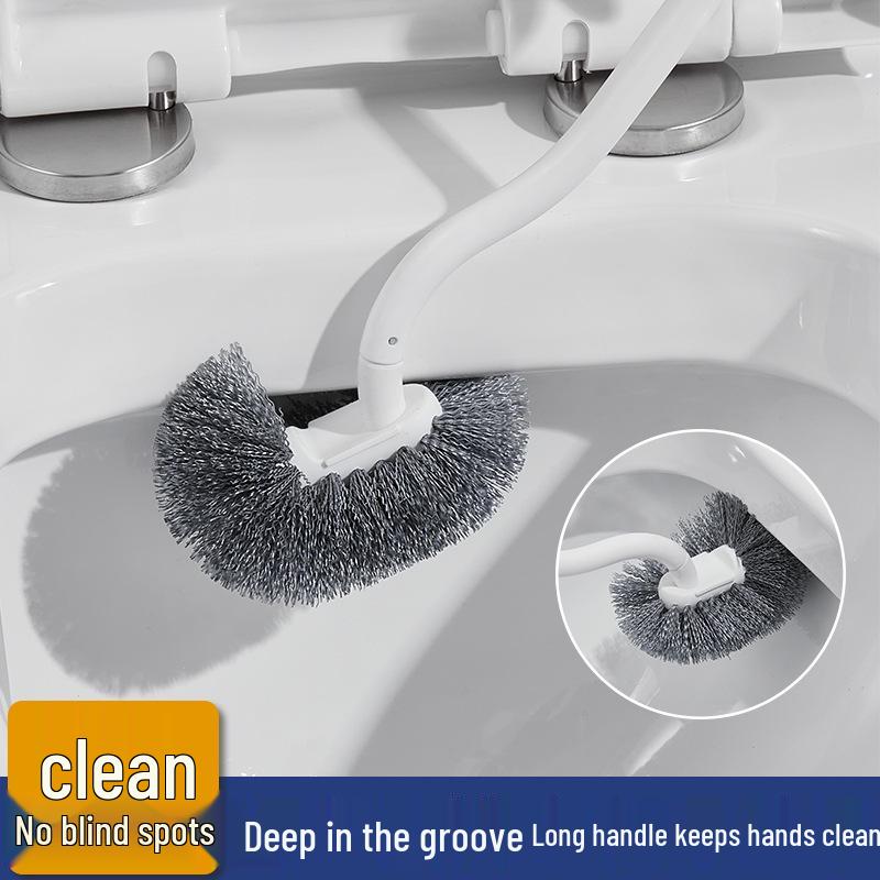 Wall-Mounted Long-Handle Toilet Scrubber with Bristles for Thorough Cleaning